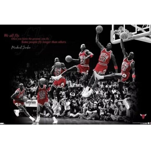 Michael Jordan Fly Upper Deck Costacos Sports Posters By Trends RP21927 New Seal - Picture 1 of 1